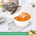 thumbnail image 4 of 2 Pack Pot Holders for Kitchen Heat Resistant Hot Pads Sets for Cooking Baking Christmas Stocking Patterns, 4 of 7