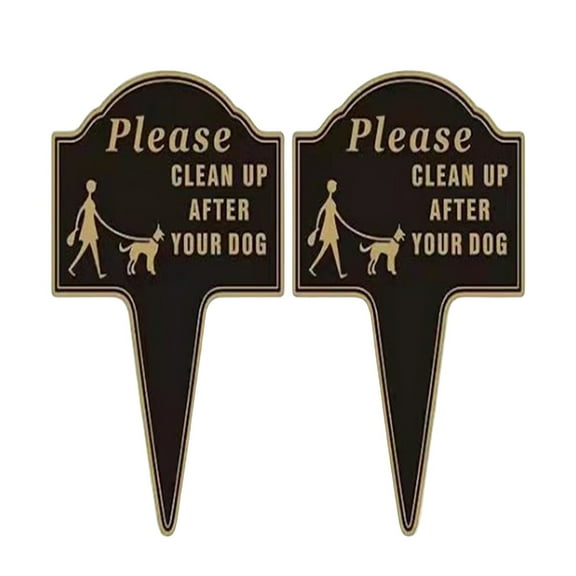 9.65"x13.6" Please Clean Up After Your Dog Sign Signs for Lawn Yard Easy to Mount Laminated Rust-Proof Aluminum