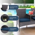 thumbnail image 5 of Outdoor Patio Conversation Sets, Rattan Loveseat Furniture Set for Garden Lawn Backyard, 5 of 8