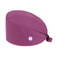 thumbnail image 1 of VONKY 6 Pieces Working Caps Doctors Gourd-shaped Long-time Service Pure Color Dull Polish Button Assorted Colors Unisex Operating Hats purple Buckles, 1 of 5
