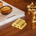thumbnail image 5 of 5pcs Fake Gold Bar Figurines Simulation Gold Bullion for Home Office Decoration, 5 of 5