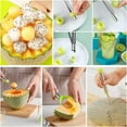 thumbnail image 2 of SUTENG Melon Baller Scoop Set, Professional 4 Piece Stainless Steel Watermelon Knife Fruit Carving Tool Set，Fruit Scooper Seed Remover Melon Baller Carving Knife Double Sided Melon Baller, 2 of 6