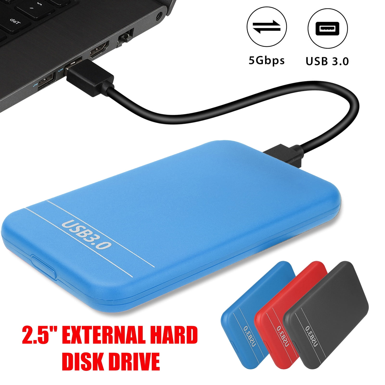2.5/'/' USB3.0 SATA SSD HDD Hard Drive Case Aluminum Enclosure Case Box 3TB 5Gbps