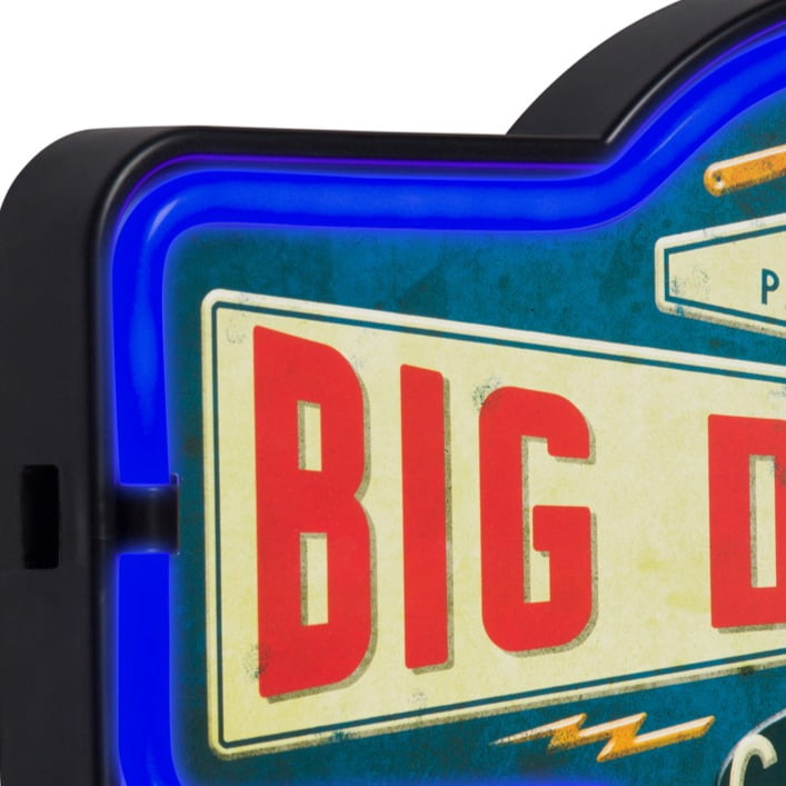 Big Daddy’s Garage LED Neon Sign Vintage Inspired Retro Wall Decor for the Home, Game Room, Bar, or Man Cave (17” x 9.5” x 2”)