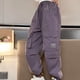 thumbnail image 2 of Odeerbi 8-14 Años Niñas Pantalones Cargo Deportes Pantalones Jogger Casual Color Sólido Pantalones de Pierna Recta, 2 of 4