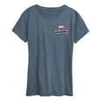 thumbnail image 2 of Marvel Captain America - Retro Distressed Flag - Women's Short Sleeve Graphic T-Shirt, 2 of 5