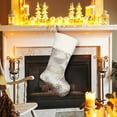 thumbnail image 5 of Xuniizn Christmas Stockings Bulk, Assorted Festive Xmas Stockings for Fireplace Mantel Decor, Traditional Holiday Ornaments, Christmas Decorations for Home, 100%Polyester, Gray, 5 of 5