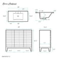 thumbnail image 2 of Cascade 48 in. Natural Oak Bathroom Vanity With White, 3-Hole Ceramic Sink Top, 2 of 8