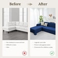 thumbnail image 4 of Sectional Couch Covers for Sectional Sofa L Shaped Sofa Cover Blanket 2 Pieces L Shape Furniture Protector for Pets Dogs(Navy, XX-Large), 4 of 17