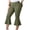 Army Green, variant on cocolona Womens Summer Plus Size Capri Leggings Stretch Wide Leg Workout Gym Yoga Pants Casual Slim Solid Color Cropped Trousers