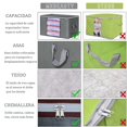 thumbnail image 3 of Bolsa de Almacenamiento de Ropa de Gran Capacidad 8PCS,Cajas Almacenaje Ropa con Asa Reforzada,Tela Gruesa y Cremallera S&oacute;lidas,Transparente y Visible,Organizador de Transpirable para Edred, 3 of 9