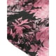 thumbnail image 5 of INSPIRAR CHIC Vestidos de Verano para Mujeres 2025 Floral con Cinta Cuello en V Semi Transparente de Manga Larga Vestido Corto de Chifón en Capas en Negro y Rosa, 5 of 6