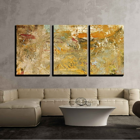 wall26 - 3 Piece Canvas Wall Art - Oil Paints and Acrylics on Canvas - Modern Home Art Stretched and Framed Ready to Hang - 24"x36"x3 Panels