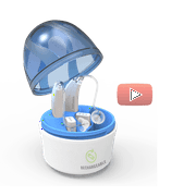 Rechargeable DX400 Hearing Amplifiers Aids - Exchangeable replaceable battery modules - BTE types and affordable price - Right