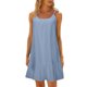 thumbnail image 1 of Mini vestido camisola sin mangas y sin espalda para mujer, para la playa, de poliéster, con volantes en el dobladillo, para cubrir el bikini, para llevar en vacaciones y en fiestas en la piscina., 1 of 8