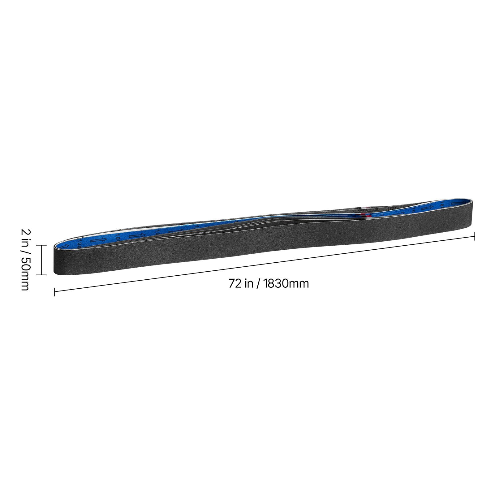 2x72" Silicon Carbide Sanding Belts, High Hardness Wear Resistant, 50x1830mm Abrasive Belts for Stainless Steel Alloy Metal Grinding