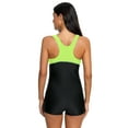 thumbnail image 5 of Attraco Women's Athletic One Piece Swimwear Boyleg Racerback Training Sports Swimsuit, 5 of 6