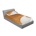 thumbnail image 2 of Ambesonne Modern Fitted Sheet & Pillow Sham Set, Geometric Long Tunnel, Twin, Orange Grey, 2 of 2