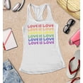 thumbnail image 3 of S4E Women's Love is Love Rainbow Gay Pride Racerback Slim Fit XX-Large White, 3 of 4
