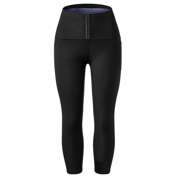 Faja térmica de neopreno para mujer, pantalones de sauna, quemador de grasa para muslos, entrenamiento 9 puntos L XL