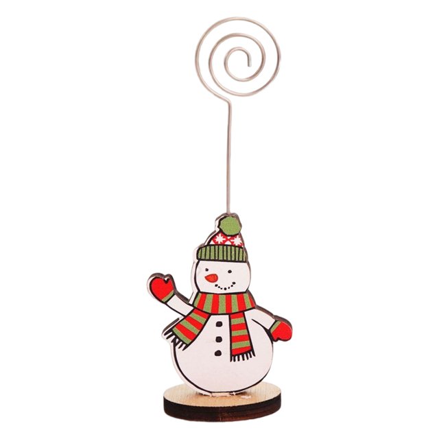 Bearachild Titular de la nota de Navidad Tarjeta de visita Mensaje Imagen Decoración Muñeco de nieve Clip Decoración de la Suministros para Kits de decoración para fiestas Muñeco de nieve Bearachild HA070425-02
