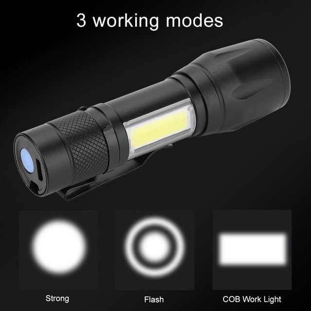 Flashlight, USB Rechargeable Portable Tactical Flashlights, Ultra Bright Cycling For Camping Hiking Emergency