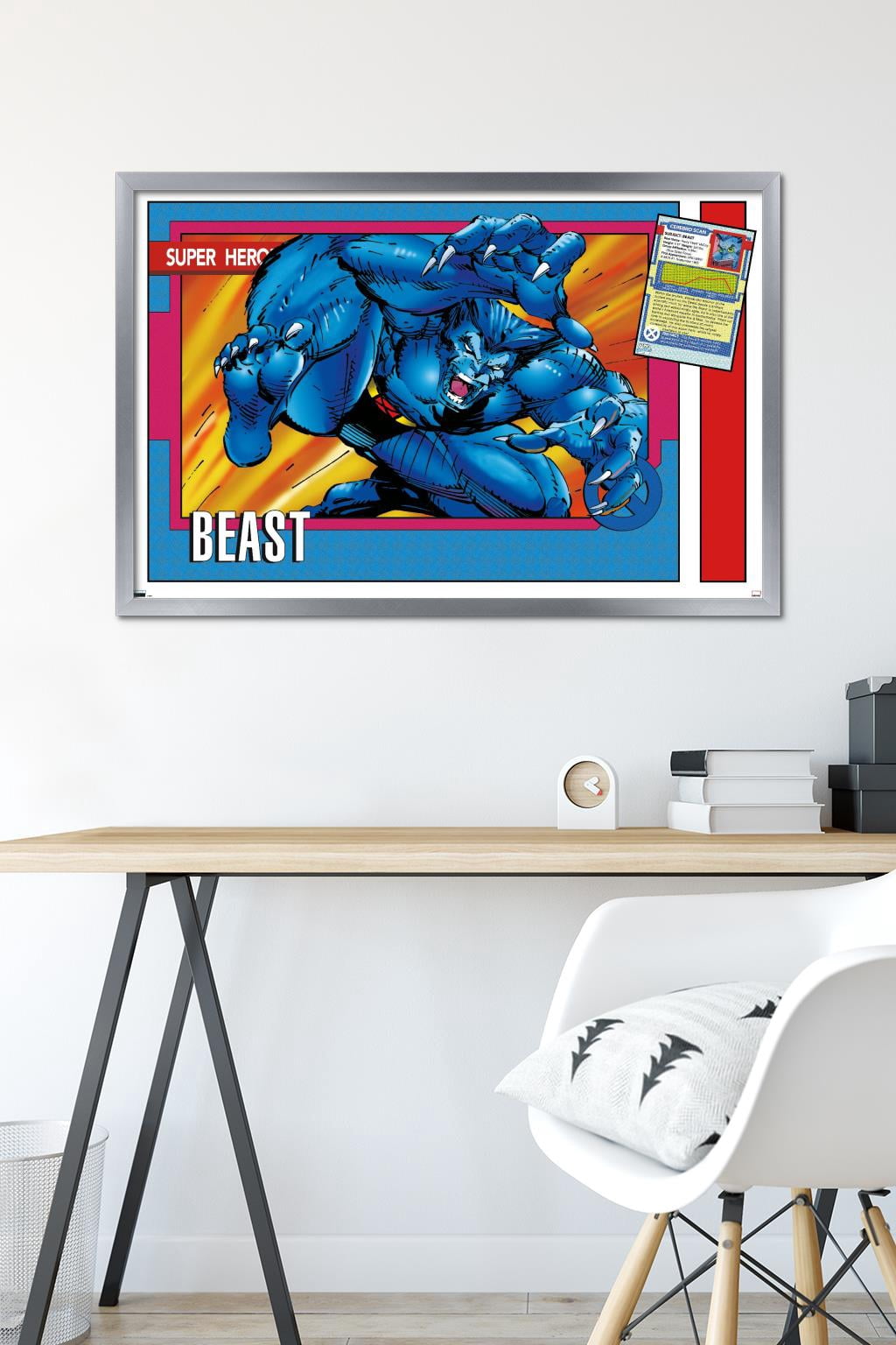 Marvel Trading Cards - Beast Wall Poster, 22.375" x 34" Framed