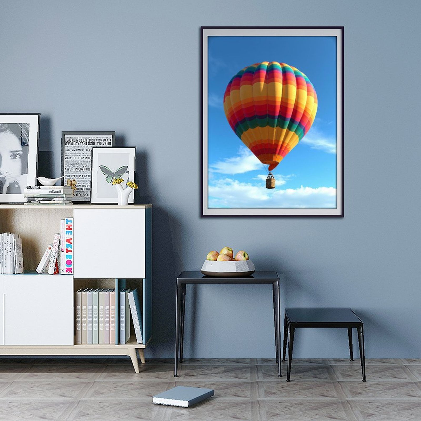 Diamond Art Kit for Adults, Bright Colorful Hot Air Balloon Sky Diamond Painting for Adults Beginners, 5D DIY Diamond Art Painting Kits, Colorful Diamond Painting Craft for Home Decor 12x16