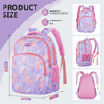 thumbnail image 6 of Cshidworld Purple Backpack for Work, College, and Travel, Water Resistant Bookbag, Backpack for work with Adjustable Padded Mesh Straps, Geometric Print Backpack for College Bag Bookbags, 6 of 7