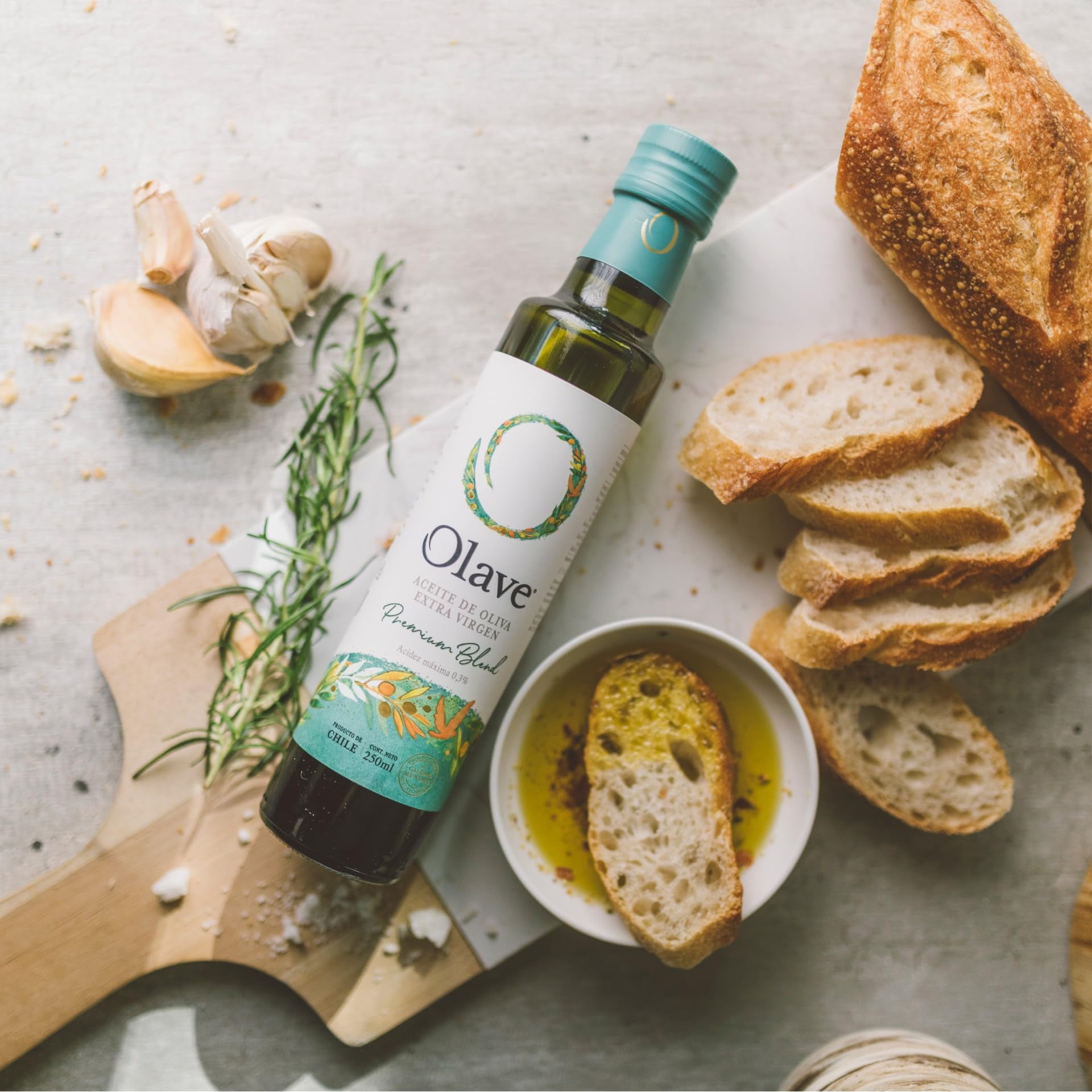 Extra Virgin Chilean Olive Oil by Olave |Premium Blend - First Cold Press, 33.8 Fl Oz (1000 Ml) - 4 pack