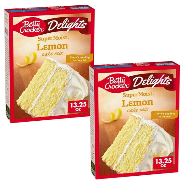 ( 2 Pack ) Betty Crocker Cake Mix, Lemon, Delights 13.25 Oz
