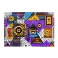 thumbnail image 7 of Yayeee Bath Rug for Bathroom Floor Non Slip Rectangle Fluffy Soft Absorbent Mat, 16"x24", Purple Simple Triangles, 7 of 7