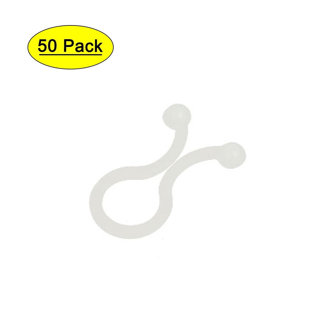 11mm Dia Plastic Round Tip Save Space Twist Lock Cable Wire Ties Beige 50pcs