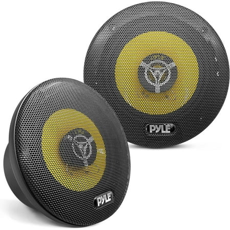 Pyle 6.5" 3-Way Car Speaker System - 280W, 4 Ohm, Mid Tweeter, 40 Oz Magnet - PLG6.3 (Pair)