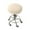 Beige, variant on Artificial leather Bar Stool Covers Round Dia 15 Inch Round Bar Stool Covers Slipcovers Anti-Slip Washable(1Pcs,White)