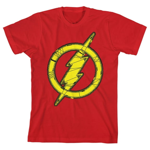 The Flash Logo Youth Boys Red T-Shirt-Large