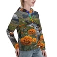 thumbnail image 6 of Lsque Mountain Cows Flower Stream Pattern Casual Women's Hoodie,Hooded Sweatshirt with Kangaroo Pocket,Pullover Hoodie with Eye-catching Drawstrings-Small, 6 of 7