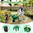 thumbnail image 5 of Kids Gardening Tools Set with Wheelbarrow, Wooden & Metal Outdoor Gardening Toys for Summer Outdoor Yard Digging & Weeding, Easter Birthday Gifts for Boys Girls Age 3+ Years (Green), 5 of 7