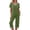 Army Green, variant on Women's Sleepwear Capri Pajama Sets Short Sleeve Soft Two-Piece Pjs V Neck Tops Capri Pants with Pockets S-3XL
