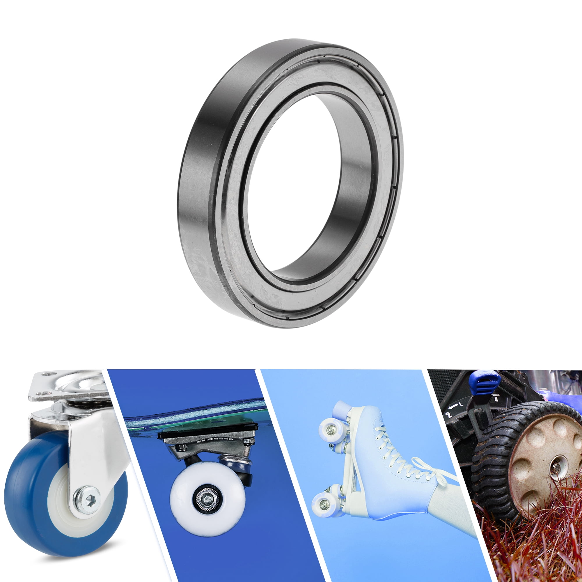 Unique Bargains 6013ZZ Deep Groove Ball Bearings 65x100x18mm P4 Double Metal Seal Lubricated Bearings 1 Pcs Car Silver Tone