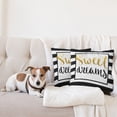 thumbnail image 4 of Ambesonne Saying Throw Pillow Cover 2 Pack, Vintage Lettering Line, 24", Yellow Black White, 4 of 7