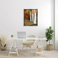 thumbnail image 2 of Modern Field Landscape Trees Abstract Painting Luster Gray Framed Art Print Wall Art, 2 of 6