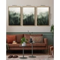 thumbnail image 5 of SHENIFY Green Fog Pine Tree Forest Canvas Wall Art Large Modern Artwork Prints Decor - 24x36in3pcs Brown Framed, 5 of 6