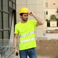 thumbnail image 4 of Baywell High Vis Reflective T Shirt for for Men Women Short Sleeve Reflective Safety Work Shirts High Visibility Safety T Shirts Safe Gear For Construction Site L-3XL(1PCS), 4 of 6