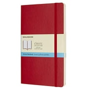 Moleskine Classic Notebook, Soft Cover, Large (5" x 8.25") Dotted, Scarlet Red, 192 pages