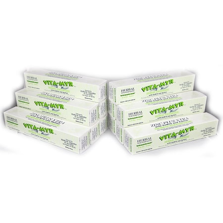 12 Pk VITA-MYR Herbal Zinc Plus XTRA Natural Toothpaste - Safe - Effective 5.4 oz