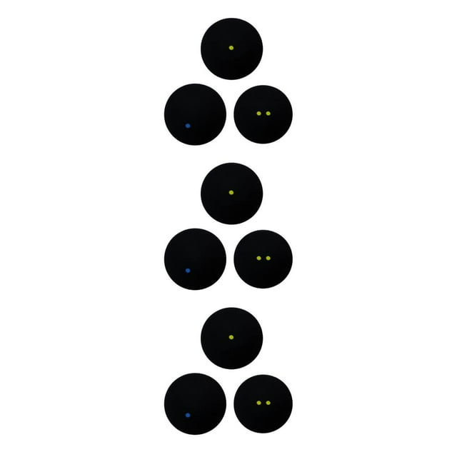 Wweixi Fast Inert Filling - Yellow Dot Low Speed Rubber Balls Professional Squash Balls blue dot + single 3Set