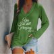 thumbnail image 2 of KIHOUT - Blusas casuales para mujer, liquidación 2024, moda clásica, estampado de letras, cuello en V, blusas básicas holgadas, camisetas de manga larga, blusas tipo túnica para otoño, 2 of 4