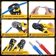 thumbnail image 4 of Juego de Crimpadora 2230pcs de Alambre, Fhrhig Terminal para Cable El&eacute;ctrico, Multifuncional Pinza Pelacable, Herramienta Electricista Carraca Autoajustable de Ferrules Alicates, 0.25-10 mm, 4 of 8