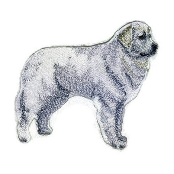 Custom Dog Portraits [Great Pyrenees] Embroidery Iron On/Sew Patch [4.5" x 4.2"]